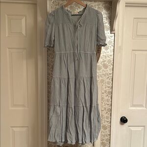 Sweet Wanderer Light Blue Midi Dress